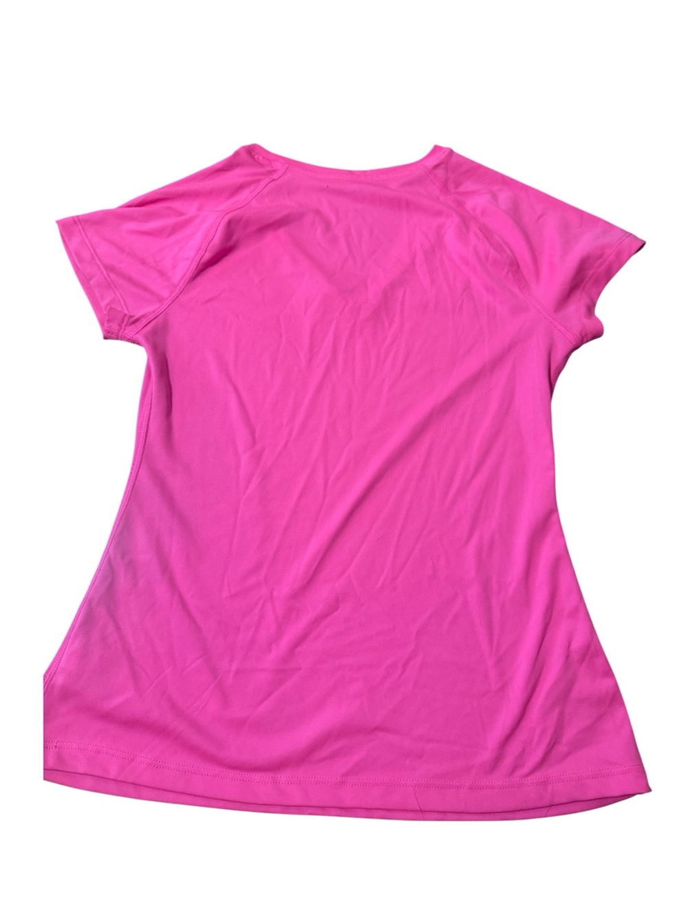 Hot Pink Athletic V-Neck Activewear Tee - Picture 2 of 3